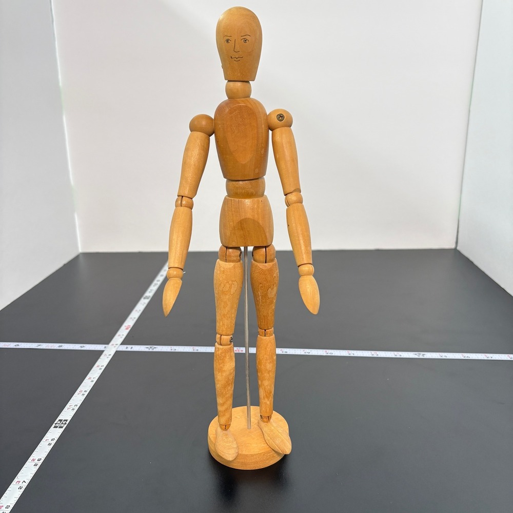 Unbranded‎ Unisex Artist Mannequin 13.5" Tan Wood Articulated Drawing Figure